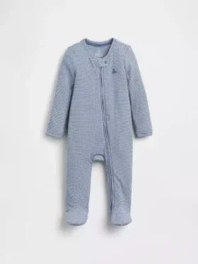 Dětský jednodílný overal s nožičkami Baby First Favorites Tinyrib Stripe