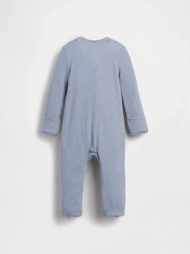 Dětský jednodílný overal s nožičkami Baby First Favorites Tinyrib Stripe