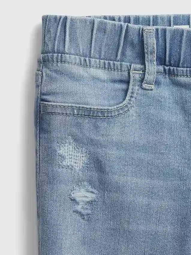 Dětské jeggingsy se středně vysokým pasem a elastickým lemem