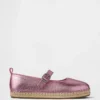 Dětské metalické espadrilky typu Mary Jane