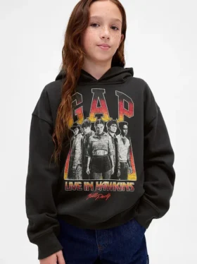 Dětská mikina s kapucí a potiskem Stranger Things z řady Vintagesoft