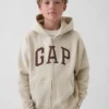 Dětská mikina s kapucí a zipem Vintagesoft Logo