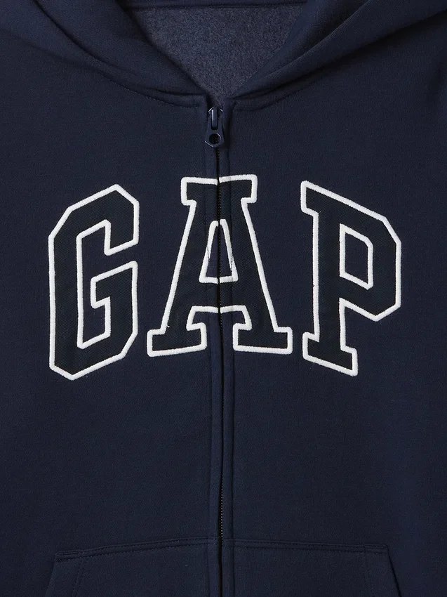 Dětská mikina s kapucí a zipem Vintagesoft Logo