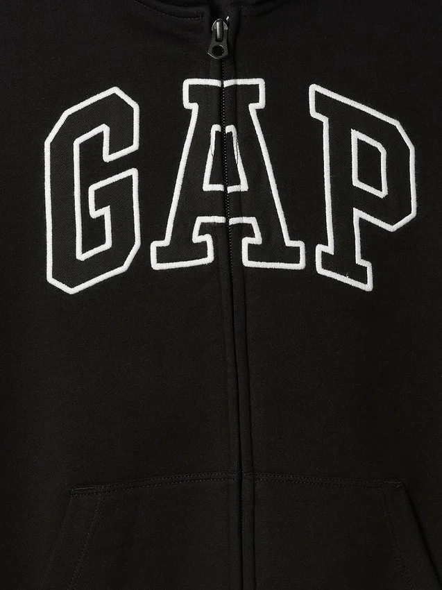 Dětská mikina s kapucí a zipem Vintagesoft Logo