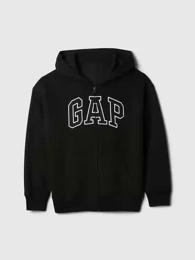Dětská mikina s kapucí a zipem Vintagesoft Logo
