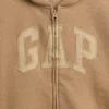 Dětská mikina s kapucí a zipem Vintagesoft Logo