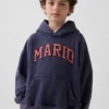 Dětská mikina s kapucí Super Mario Vintagesoft Relaxed