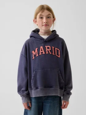 Dětská mikina s kapucí Super Mario Vintagesoft Relaxed