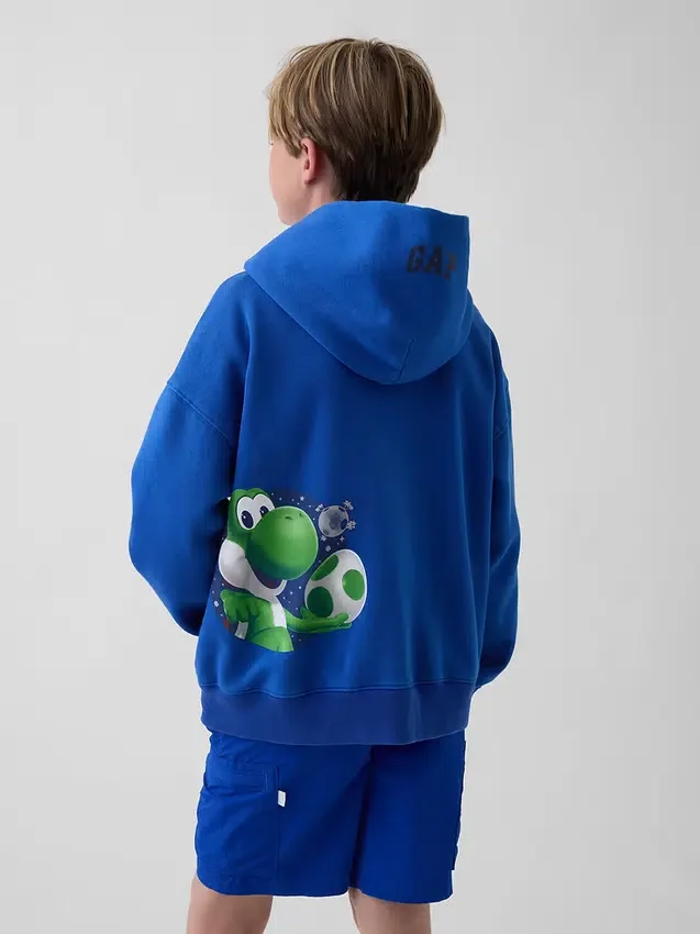 Dětská mikina s kapucí Super Mario Vintagesoft Relaxed