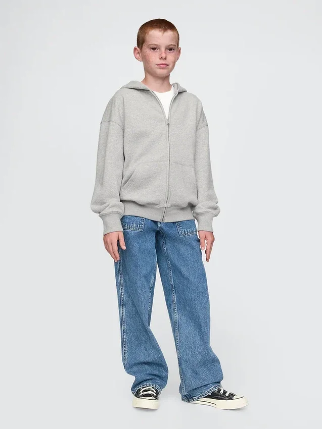 Dětská mikina s kapucí Vintagesoft na zip