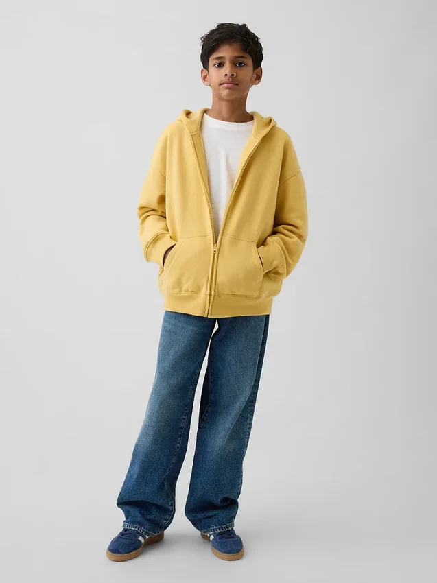 Dětská mikina s kapucí Vintagesoft na zip