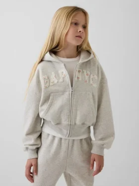 Dětská mikina s kapucí Vintagesoft Oversized Logo Zip