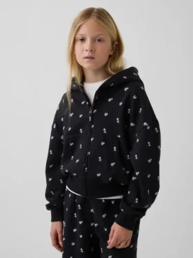 Dětská mikina s kapucí Vintagesoft Oversized Logo Zip