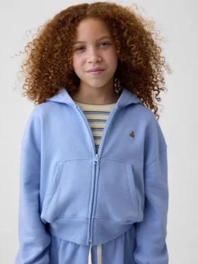 Dětská mikina s kapucí Vintagesoft Oversized Logo Zip