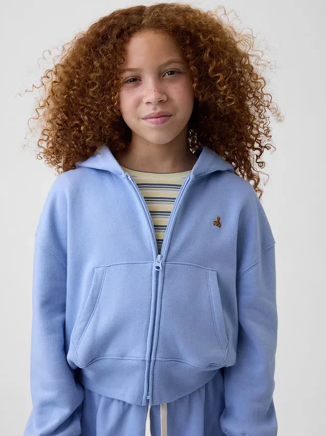Dětská mikina s kapucí Vintagesoft Oversized Logo Zip