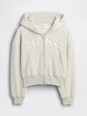 Dětská mikina s kapucí Vintagesoft Oversized Logo Zip