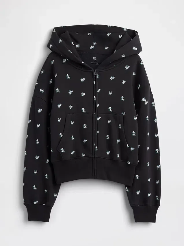Dětská mikina s kapucí Vintagesoft Oversized Logo Zip