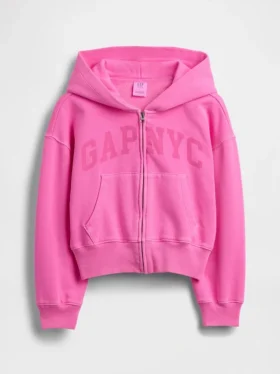 Dětská mikina s kapucí Vintagesoft Oversized Logo Zip