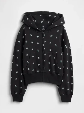 Dětská mikina s kapucí Vintagesoft Oversized Logo Zip