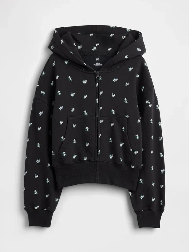 Dětská mikina s kapucí Vintagesoft Oversized Logo Zip