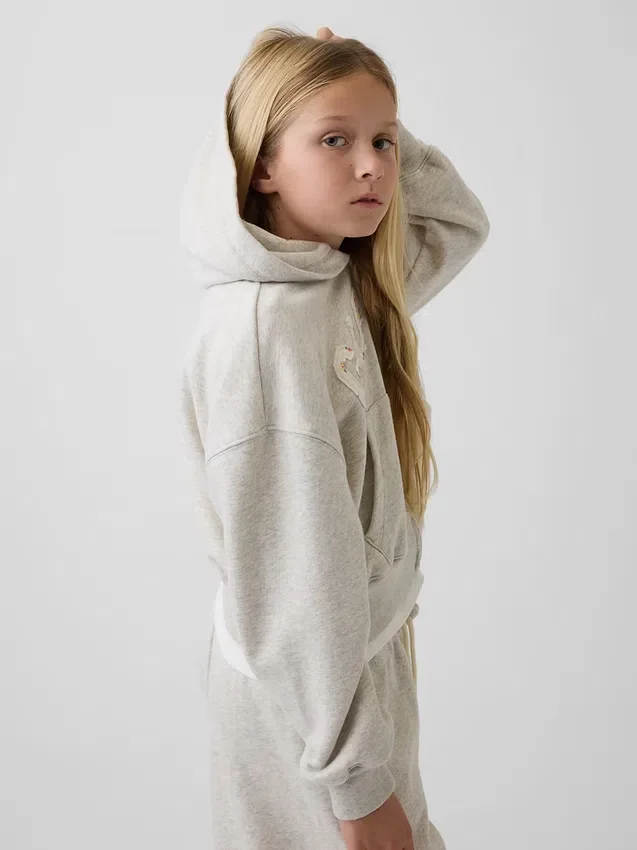 Dětská mikina s kapucí Vintagesoft Oversized Logo Zip
