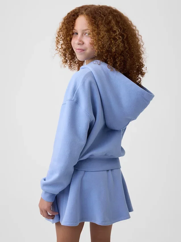 Dětská mikina s kapucí Vintagesoft Oversized Logo Zip