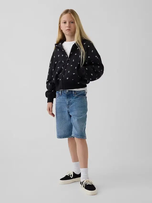 Dětská mikina s kapucí Vintagesoft Oversized Logo Zip