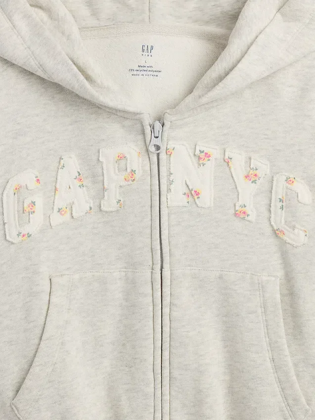 Dětská mikina s kapucí Vintagesoft Oversized Logo Zip