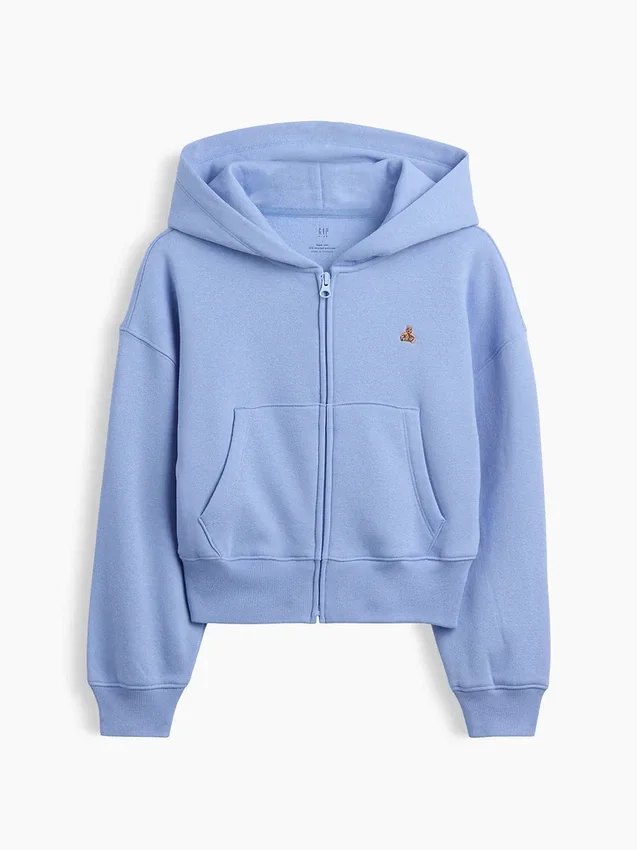 Dětská mikina s kapucí Vintagesoft Oversized Logo Zip