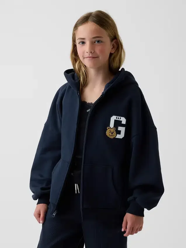 Dětská mikina s kapucí Vintagesoft Oversized Zip