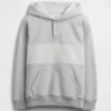 Dětská mikina s kapucí Vintagesoft v volném střihu a výstřihem Henley