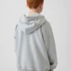 Dětská mikina s kapucí Vintagesoft v volném střihu a výstřihem Henley