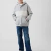 Dětská mikina s kapucí Vintagesoft v volném střihu a výstřihem Henley