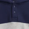 Dětská mikina s kapucí Vintagesoft v volném střihu a výstřihem Henley