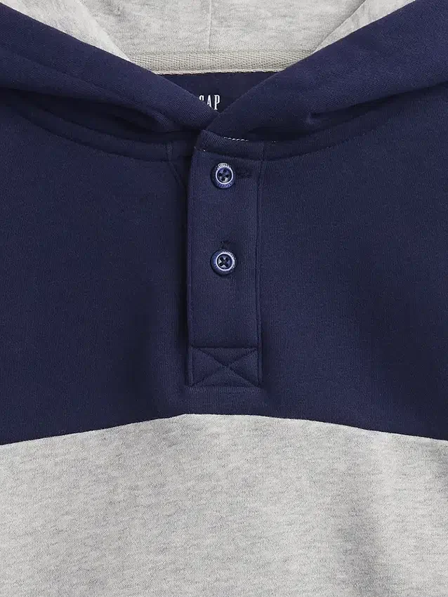 Dětská mikina s kapucí Vintagesoft v volném střihu a výstřihem Henley