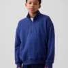 Dětská mikina Vintagesoft Terry s polozipem a volným střihem