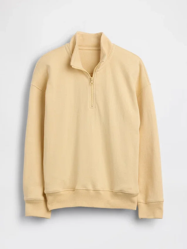Dětská mikina Vintagesoft Terry s polozipem a volným střihem