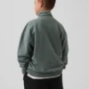 Dětská mikina Vintagesoft Terry s polozipem a volným střihem