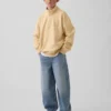 Dětská mikina Vintagesoft Terry s polozipem a volným střihem