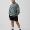 Dětská mikina Vintagesoft Terry s polozipem a volným střihem