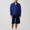 Dětská mikina Vintagesoft Terry s polozipem a volným střihem