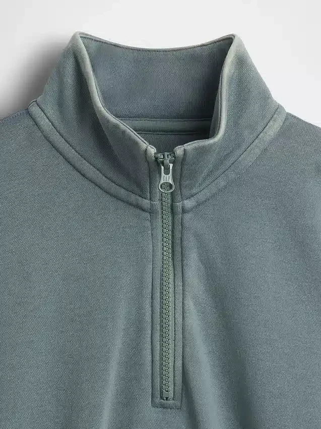 Dětská mikina Vintagesoft Terry s polozipem a volným střihem