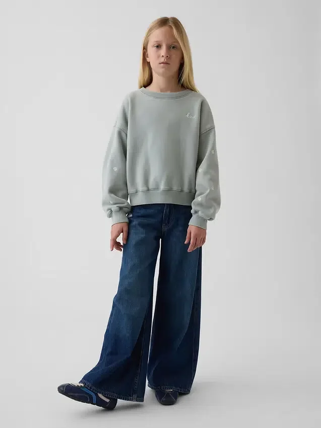 Dětská mikina Vintagesoft Wedge s kulatým výstřihem
