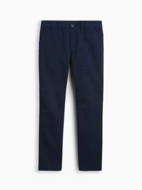 Dětské moderní uniformní kalhoty slim fit v khaki barvě