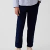 Dětské moderní uniformní kalhoty slim fit v khaki barvě