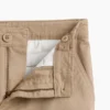 Dětské moderní uniformní kalhoty slim fit v khaki barvě