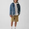 Dětské moderní uniformní šortky v barvě khaki