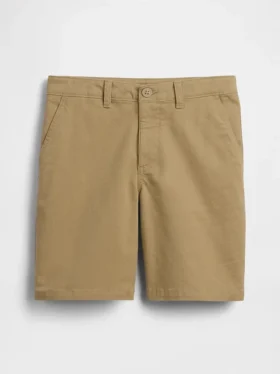 Dětské moderní uniformní šortky v barvě khaki