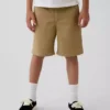 Dětské moderní uniformní šortky v barvě khaki