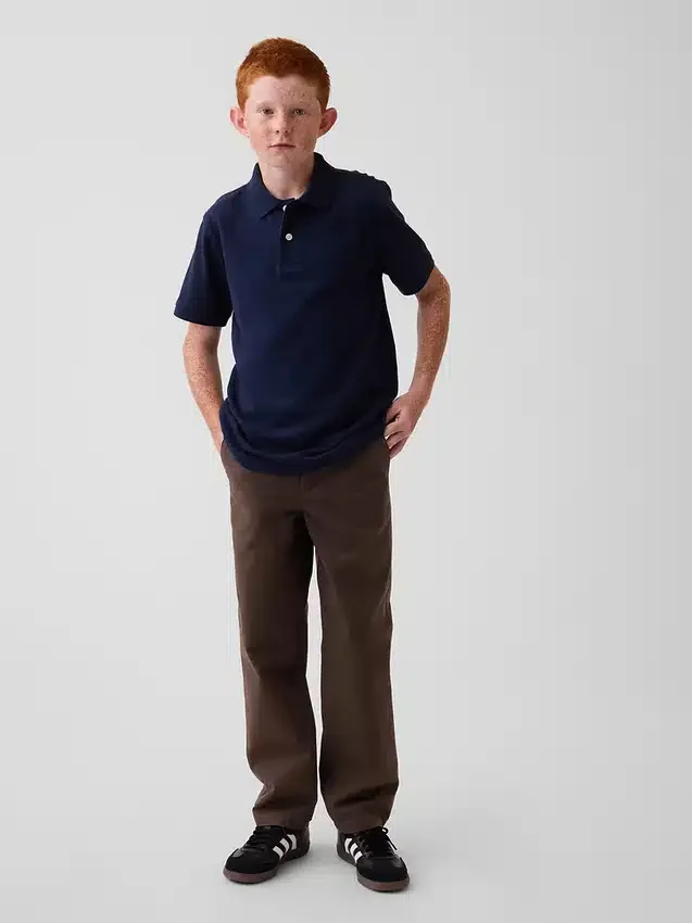 Dětské moderní volné khaki kalhoty
